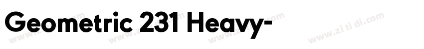 Geometric 231 Heavy字体转换